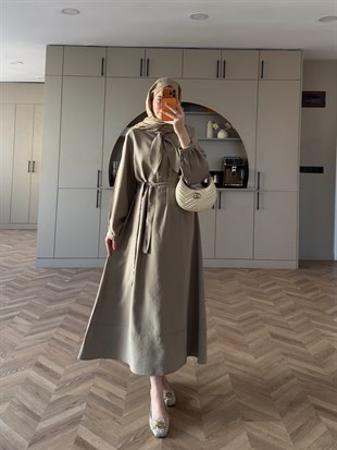 Laube Bağlamalı Modal Elbise Taş (2335) 