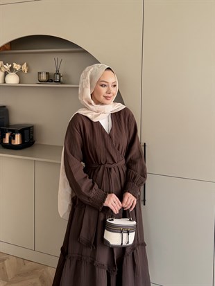 Lavin Müslin Elbise Acı Kahve (4496)