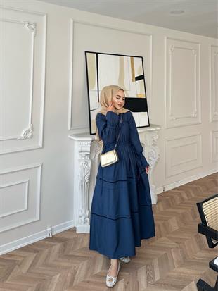 Layana Elbise Lacivert