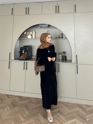 Leah Sakallı Triko Etekli Takım Siyah