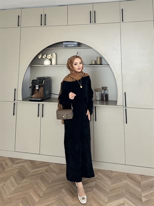 Leah Sakallı Triko Etekli Takım Siyah