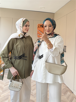 Leon Kemer Detaylı Gömlek Beyaz (4410)