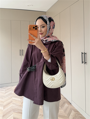 Leon Kemer Detaylı Gömlek Bordo (4410)