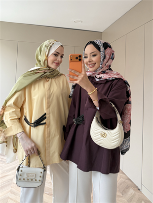 Leon Kemer Detaylı Gömlek Bordo (4410)