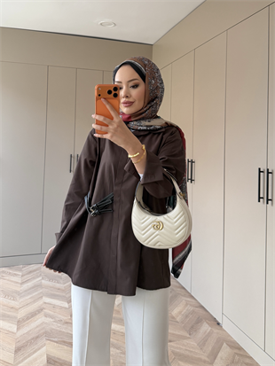 Leon Kemer Detaylı Gömlek Kahve (4410)