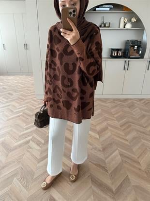  Leopar Simli Merserize Kazak Kahve