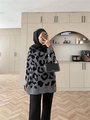 Leopar Simli Merserize Kazak Siyah