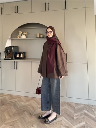Leya Atkı Detaylı Trenç Kahve (4576)