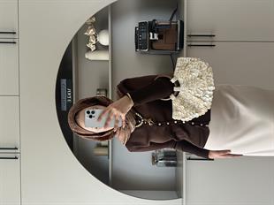 Leyna Çelik Örme Hırka Kahve