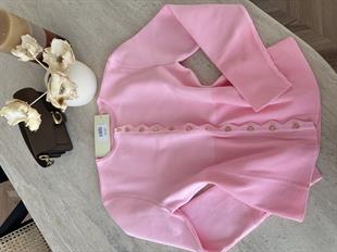 Leyna Çelik Örme Hırka Pembe 