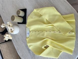 Leyna Çelik Örme Hırka Sarı