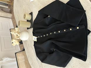 Leyna Çelik Örme Hırka Siyah 