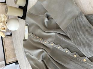 Leyna Çelik Örme Hırka Vizon