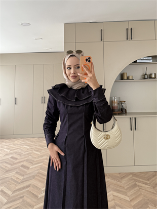 Lili Pelerinli Kot Elbise Mürdüm (2001)