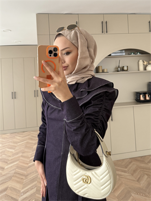 Lili Pelerinli Kot Elbise Mürdüm (2001)