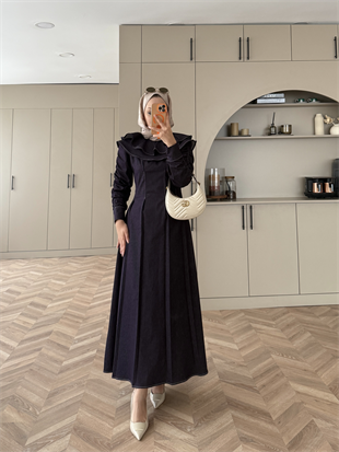 Lili Pelerinli Kot Elbise Mürdüm (2001)