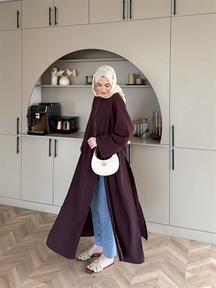 Lina Yırtmaçlı Tunik Bordo (4507)