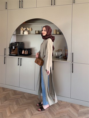 Lina Yırtmaçlı Tunik Haki (4507)