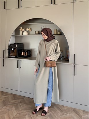 Lina Yırtmaçlı Tunik Haki (4507)