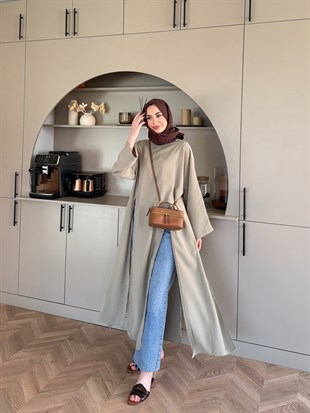 Lina Yırtmaçlı Tunik Haki (4507)