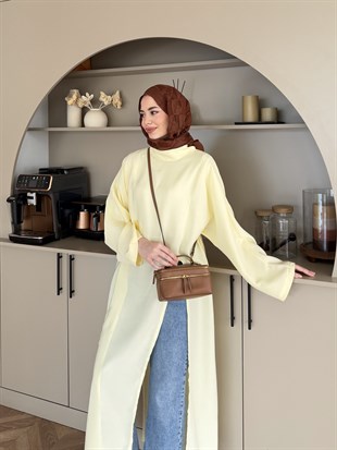 Lina Yırtmaçlı Tunik Sarı (4507)