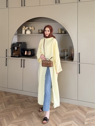 Lina Yırtmaçlı Tunik Sarı (4507)