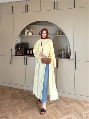 Lina Yırtmaçlı Tunik Sarı (4507)