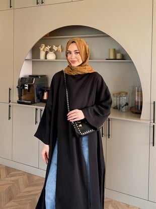Lina Yırtmaçlı Tunik Siyah (4507)