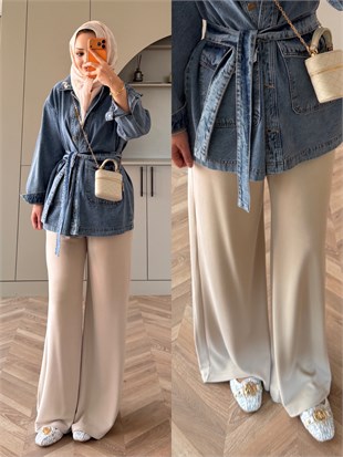 Linda Oyhs Pantolon Bej (7013)