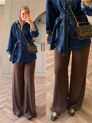 Linda Oyhs Pantolon Kahve (7013)