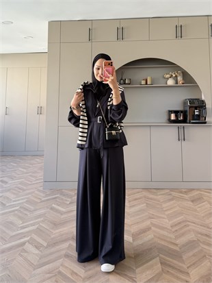 Linel Fermuarlı Pantolon Takım Antrasit (4555)