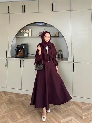 Lizge Etekli Takım Mürdüm