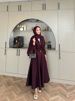 Lizge Etekli Takım Mürdüm