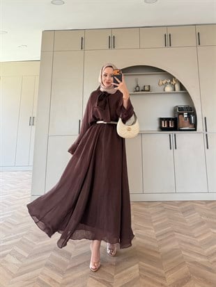 Loly Bağlamalı Etekli Takım Açık Kahve (3367)