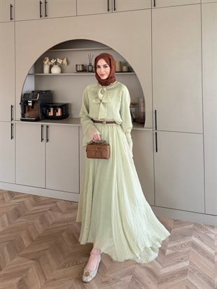 Loly Bağlamalı Etekli Takım Çağla (3367)