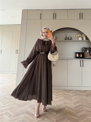 Loly Bağlamalı Etekli Takım Kahve (3367)