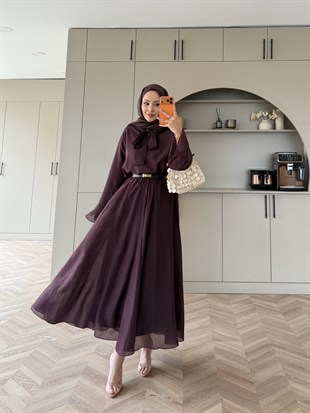 Loly Bağlamalı Etekli Takım Mürdüm (3367)