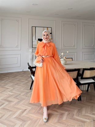 Loly Bağlamalı Etekli Takım Turuncu (3367)
