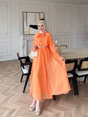 Loly Bağlamalı Etekli Takım Turuncu (3367)