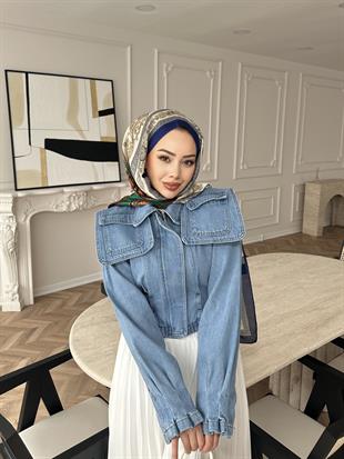 Loni Kot Ceket Buz Mavi