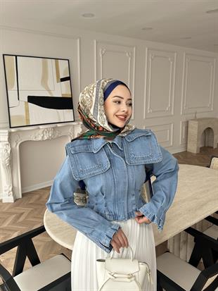 Loni Kot Ceket Buz Mavi