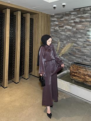 Lorena Pantolonlu Takım Mürdüm