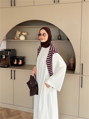 Louchy Oysh Yırtmaçlı Pantolonlu Takım Beyaz (8083)