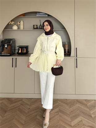 Lowel Piliseli Gömlek Sarı (4429)