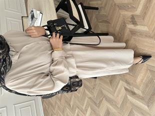 Lucas Gömlekli Elbise Bej