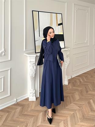 Lucas Gömlekli Elbise Lacivert