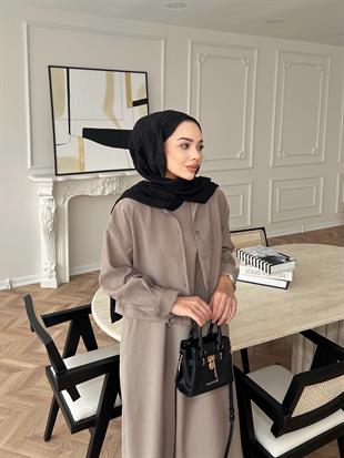 Lucas Gömlekli Elbise Vizon