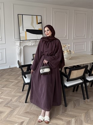 Lucky Bağlamalı Elbise Mürdüm (2340)