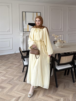 Lucky Bağlamalı Elbise Sarı (2340)