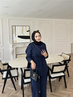 Luiz Yakalı Takım Lacivert